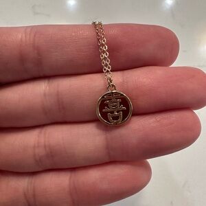 gold plated Chinese happiness necklace